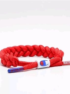 RASTACLAT BRACLET OS UNISEX CHAMPION CEMENT BOXED SHOELACE ADJUSTABLE RED NIB